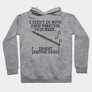 I Didn't Do Much Oboe Practice, Oboist Woodwind Musician Hoodie